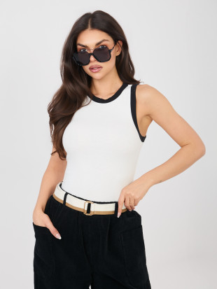 Biely bavlnený top bez rukávov