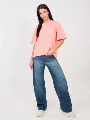 Dámske bavlnené tričko v marhuľovej farbe