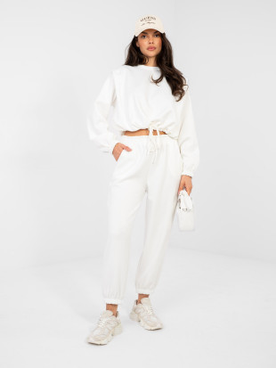 Dámska súprava v ecru farbe s viazaním