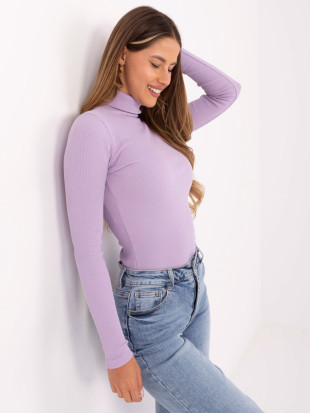 Dámsky pruhovaný rolák fialový