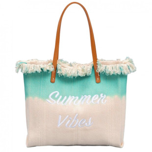 Plážová taška SUMMER VIBES mätová